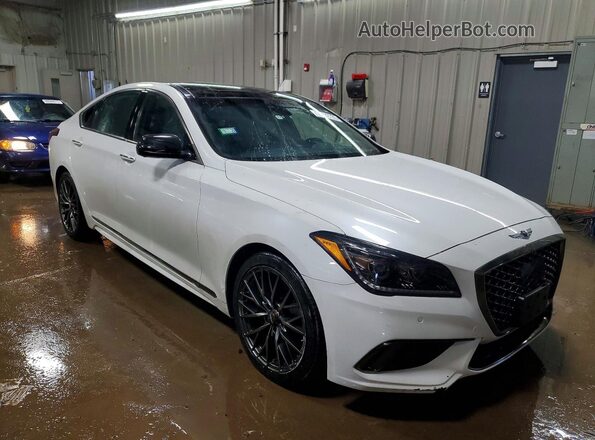 KMTFN4JBXLU334795 2020 GENESIS G80 Белый Передняя правая четверть