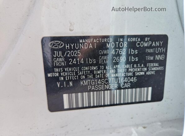 KMTG14SC7TU164046 2026 GENESIS G70 Белый Вид подкапотного пространства