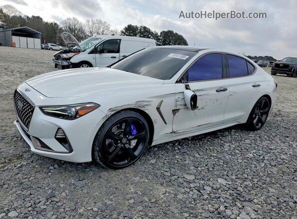 KMTG34LE2MU074329 2021 GENESIS G70 White Przód lewy