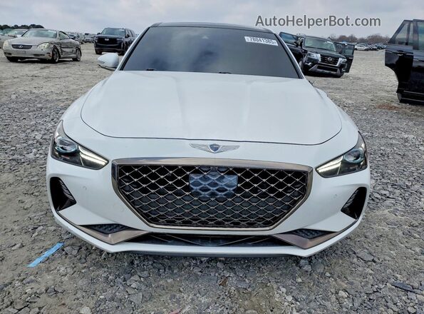 KMTG34LE2MU074329 2021 GENESIS G70 White Widok z przodu