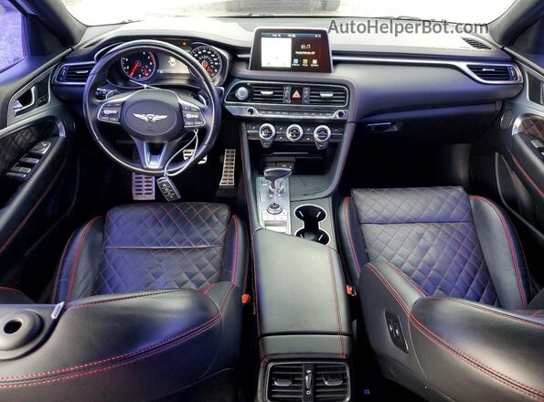 KMTG34LE2MU074329 2021 GENESIS G70 White Widok deski rozdzielczej