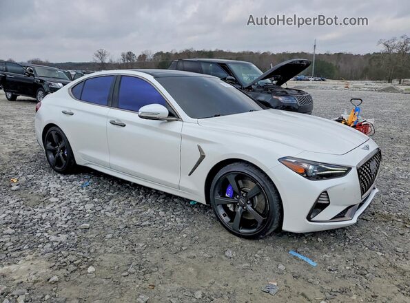 KMTG34LE2MU074329 2021 GENESIS G70 White Przód prawy