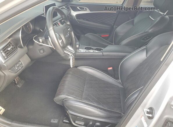 KMTG34LE7KU034955 2019 GENESIS G70 Silver Vista interior delantera