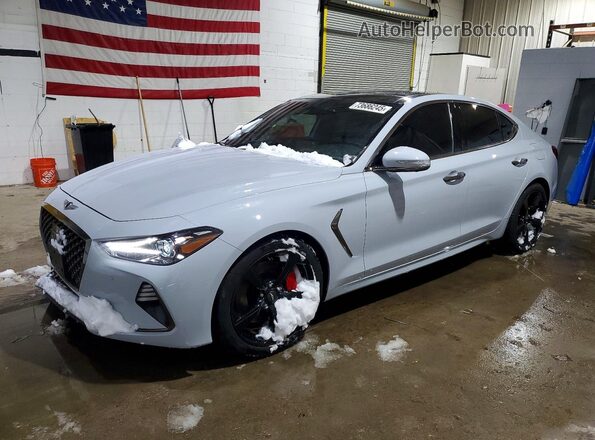 KMTG34LEXMU074398 2021 GENESIS G70 Gray წინა მარცხენა ხედი სამი მეოთხედიდან