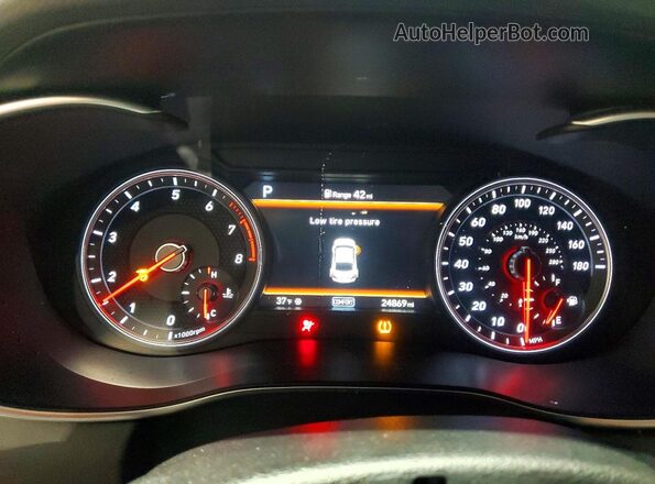 KMTG34LEXMU074398 2021 GENESIS G70 Gray ხელსაწყოთა პანელის ხედი