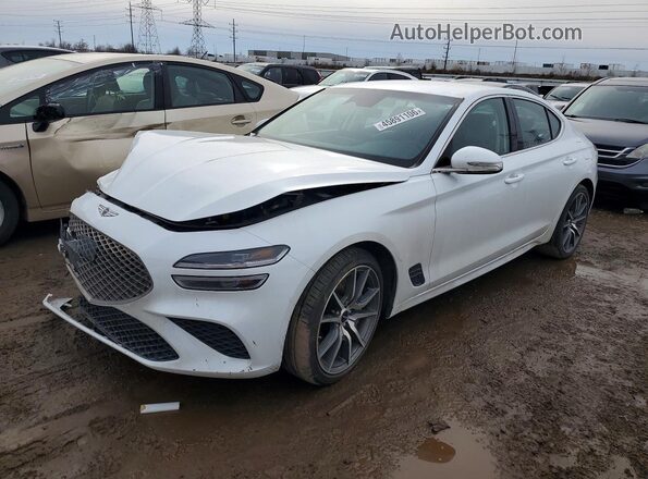 KMTG34SC2SU150340 2025 GENESIS G70 White Vista tres cuartos delantera izquierda