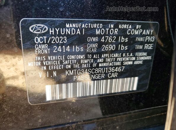 KMTG34SC8RU136467 2024 GENESIS G70 Черный Вид подкапотного пространства