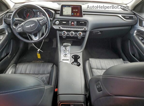 KMTG44LA2KU033044 2019 GENESIS G70 Бордовый Вид панели приборов