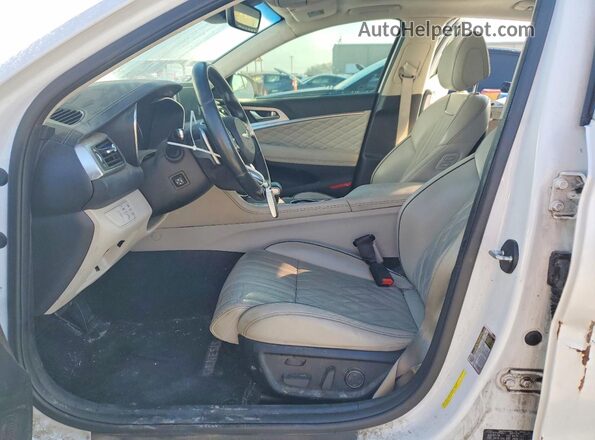 KMTG44LAXKU019554 2019 GENESIS G70 White Vista interior delantera