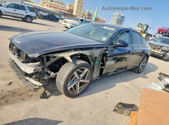 KMTGA4SC7RU222066 2024 GENESIS G80 Black წინა მარცხენა ხედი სამი მეოთხედიდან