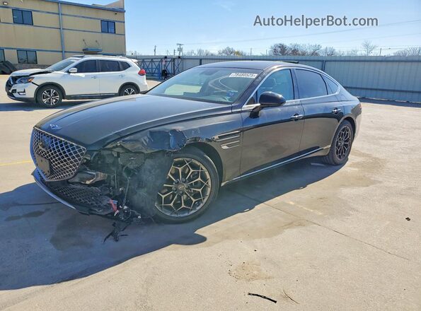KMTGB4SC5MU078720 2021 GENESIS G80 Black Передня ліва чверть
