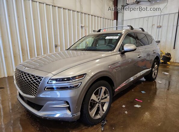 KMUHCESC8NU076352 2022 GENESIS GV80 Gray Vista tres cuartos delantera izquierda