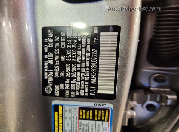 KMUHCESC8NU076352 2022 GENESIS GV80 Gray Vista del compartimento del motor