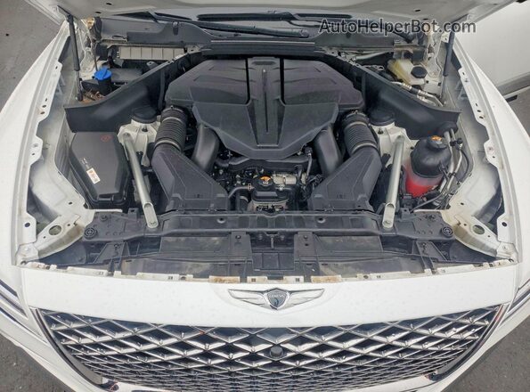 KMUHCESC9RU148536 2024 GENESIS GV80 White ძრავის განყოფილების ხედი