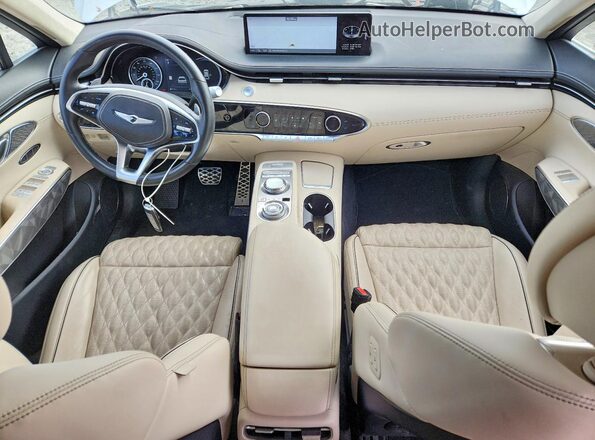 KMUMCDTC7NU073157 2022 GENESIS GV70 Белый Вид панели приборов