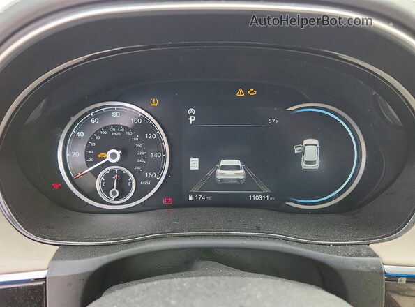 KMUMCDTC7NU073157 2022 GENESIS GV70 Белый Вид щитка приборов