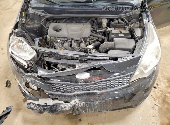 KNADM4A34H6012017 2017 KIA RIO Черный Вид задней части салона
