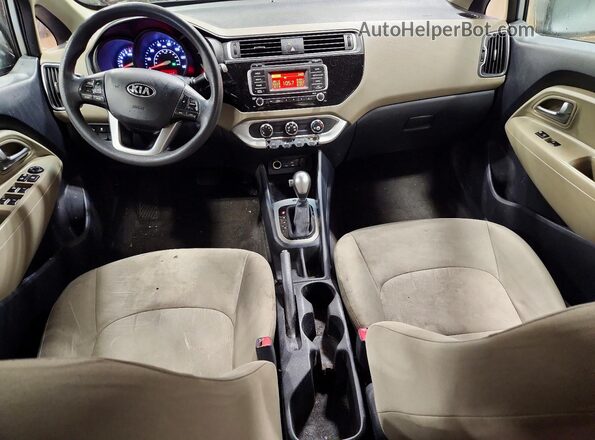 KNADM4A35G6689446 2016 KIA RIO Серебряный Вид панели приборов