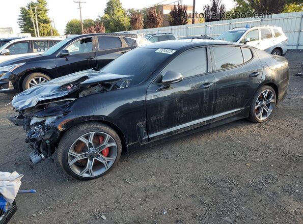 KNAE35LC5K6043715 2019 KIA STINGER Черный Передняя левая четверть