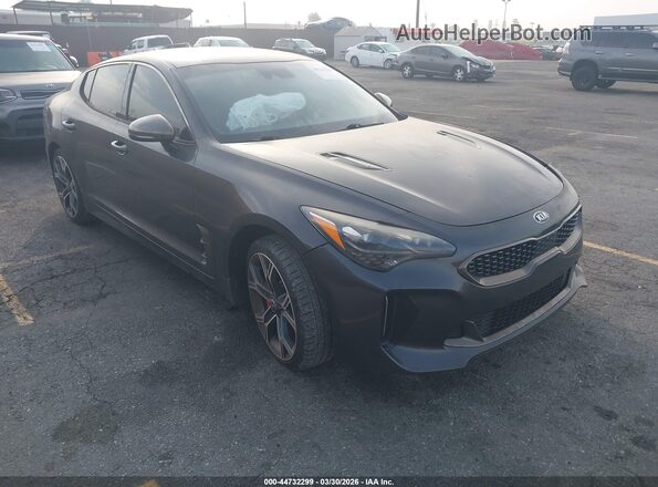 KNAE35LCXJ6027220 2018 KIA STINGER Серый Передняя правая четверть