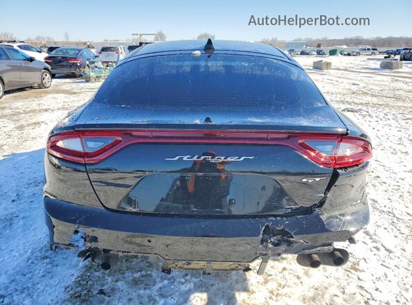 KNAE45LC7J6040133 2018 KIA STINGER Black Widok z tyłu
