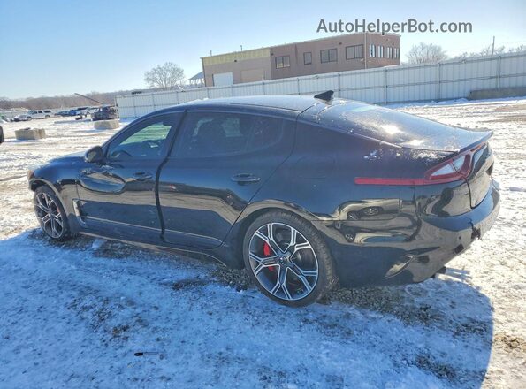 KNAE45LC7J6040133 2018 KIA STINGER Black Tył lewy