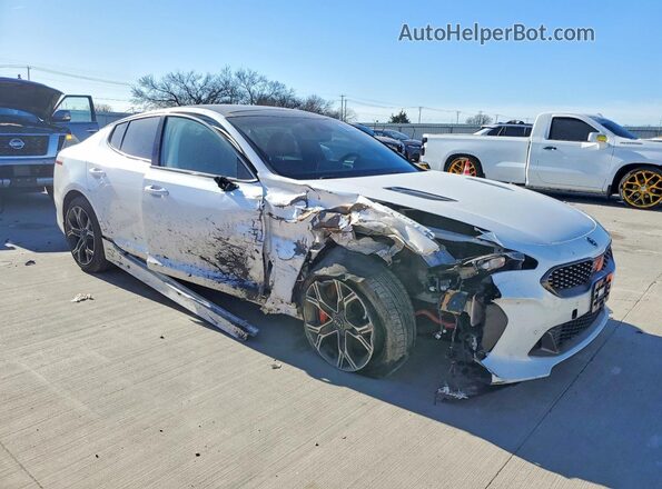 KNAE55LC2J6040246 2018 KIA STINGER Белый Передняя правая четверть