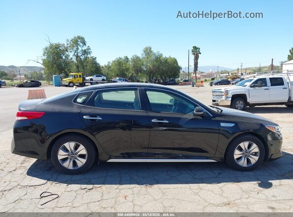 KNAGT4LE6H5017255 2017 KIA OPTIMA HYBRID Black Widok wnętrza z tyłu