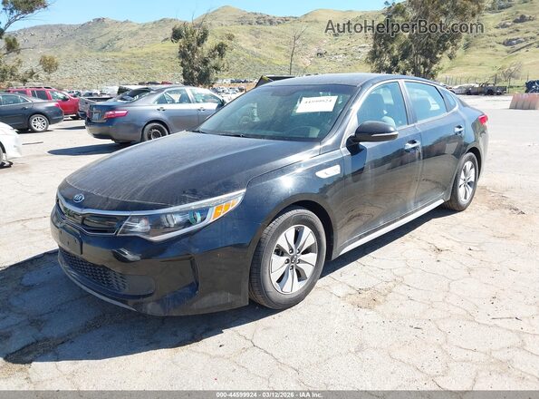 KNAGT4LE6H5017255 2017 KIA OPTIMA HYBRID Black Przód lewy