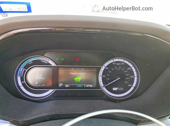 KNDCB3LC1L5396932 2020 KIA NIRO Blue Widok zestawu wskaźników