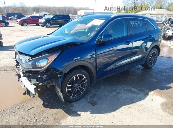 KNDCB3LC2K5262140 2019 KIA NIRO Blue წინა მარცხენა ხედი სამი მეოთხედიდან