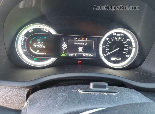 KNDCB3LC2K5265006 2019 KIA NIRO Blue Instrument cluster view