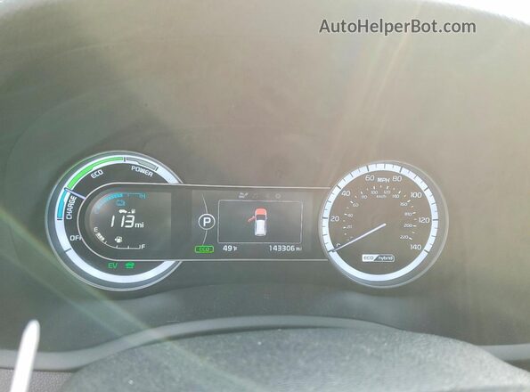 KNDCB3LC4J5158702 2018 KIA NIRO Черный Вид щитка приборов