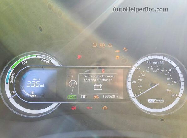 KNDCB3LC5J5156392 2018 KIA NIRO Красный Вид щитка приборов