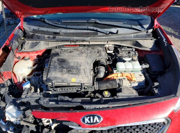 KNDCB3LC8K5295367 2019 KIA NIRO Red უკანა სალონის ხედი