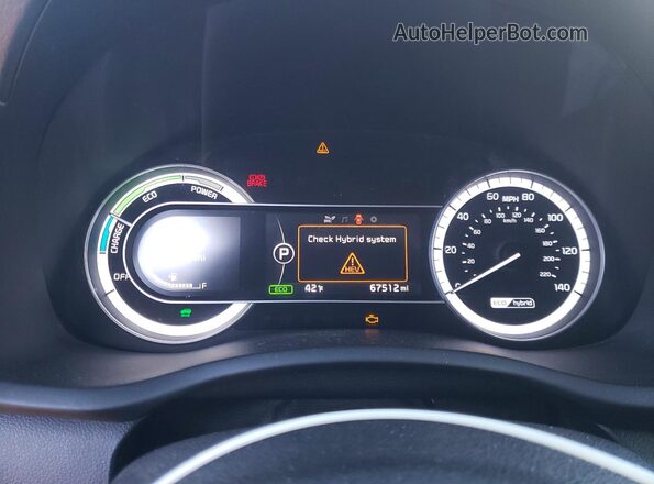 KNDCB3LCXK5322679 2019 KIA NIRO Silver Instrument cluster view