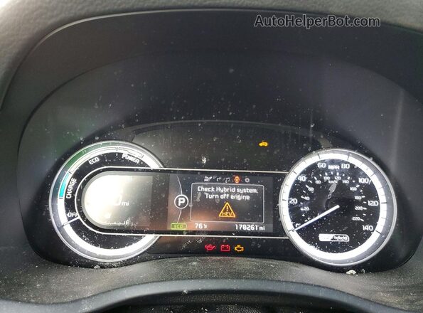 KNDCC3LC6H5052078 2017 KIA NIRO White Вид щитка приладів
