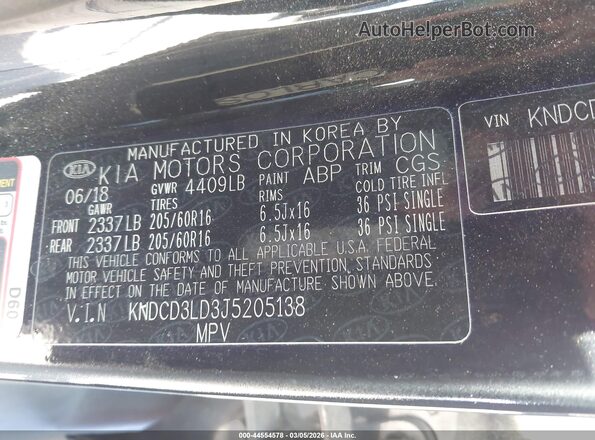 KNDCD3LD3J5205138 2018 KIA NIRO PLUG-IN HYBRID Черный Вид подкапотного пространства