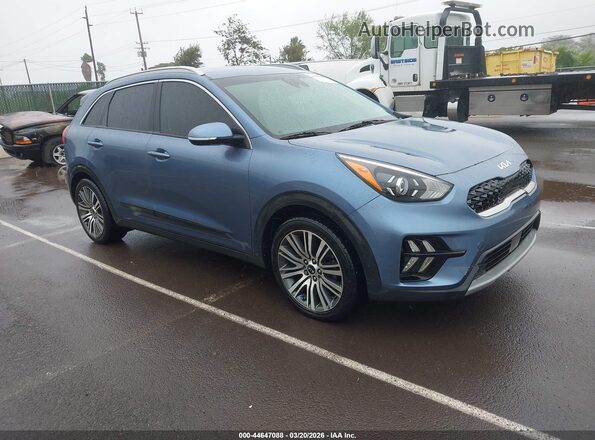 KNDCD3LDXN5547580 2022 KIA NIRO PLUG-IN HYBRID Blue Delantero derecho