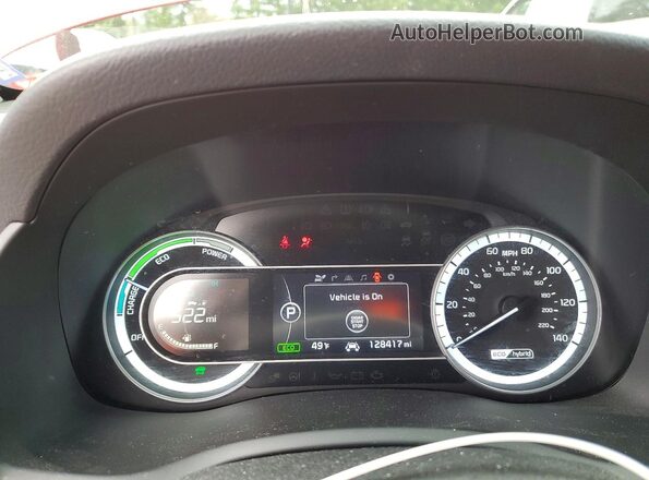 KNDCE3LC1K5259396 2019 KIA NIRO Красный Вид щитка приборов