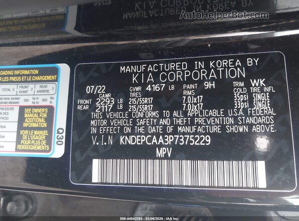 KNDEPCAA3P7375229 2023 KIA SELTOS Черный Вид подкапотного пространства