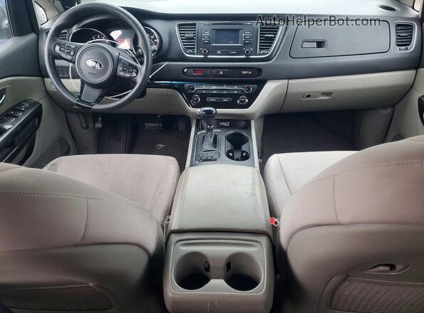 KNDMB5C10G6108204 2016 KIA SEDONA Синий Вид панели приборов