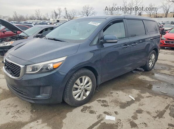 KNDMB5C10G6108204 2016 KIA SEDONA Синий Передняя левая четверть