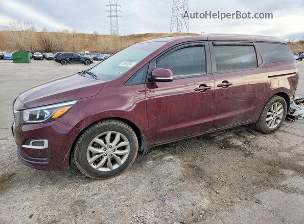 KNDMB5C10K6532765 2019 KIA SEDONA Бордовый Передняя левая четверть