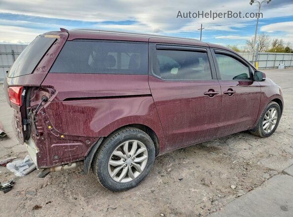 KNDMB5C10K6532765 2019 KIA SEDONA Бордовый Задняя правая четверть