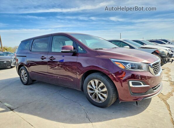 KNDMB5C10L6613332 2020 KIA SEDONA Burgundy Delantero derecho