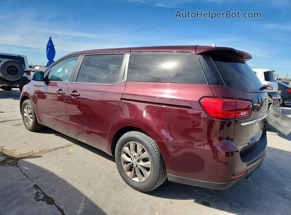 KNDMB5C10L6613332 2020 KIA SEDONA Burgundy Trasero izquierdo