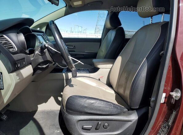 KNDMB5C11K6505753 2019 KIA SEDONA Maroon Vista interior delantera