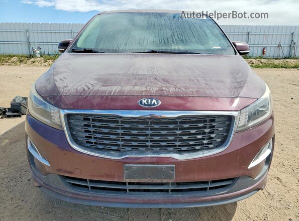KNDMB5C11K6505753 2019 KIA SEDONA Maroon Vista frontal