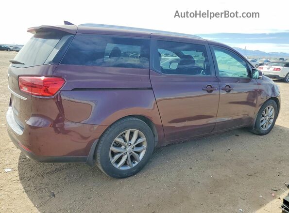KNDMB5C11K6505753 2019 KIA SEDONA Maroon Trasero derecho